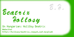 beatrix hollosy business card