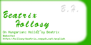 beatrix hollosy business card